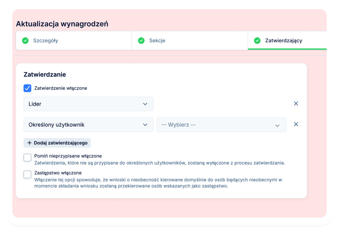 Proces zatwierdzania aktualizacji wynagrodzeń w PeopleForce